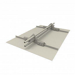Снегозадержатель трубчатый круглый 3000мм фальц 25-1,2-2,0-4 оцинкованная сталь с порошковым покрытием RAL 9002