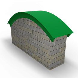 Парапет радиусный 1,2 мм (RAL 6037) полиэстер