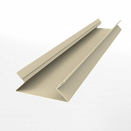 Планка угла внутреннего составная верхняя для металлосайдинга блокхаус оцинкованная  с полимерным покрытием 0,45мм RAL 1015