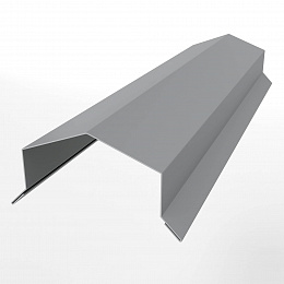 Заборный парапет с капельником угловой оцинкованный с порошковым покрытием 0,45мм RAL 7004