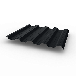 Профнастил НС44 (RAL 9011) 0,5х1047мм оцинкованный, с полимерным покрытием (Полиэстер)