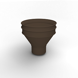 Воронка водосточная ф220х350мм (RAL 8028) водосборная, c порошковым покрытием