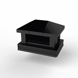 Дымник на трубу с жалюзи оцинкованный с полимерным покрытием до 2000мм RAL 9005