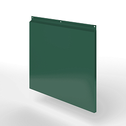 Фасадная металлокассета закрытого типа оцинкованная с порошковым покрытием 0,7x380х370 мм RAL 6028 Сосновый зелёный