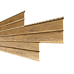 Сайдинг МЕТАЛЛ ПРОФИЛЬ Lбрус-XL-14х335 (ECOSTEEL_T-01-ЗолотойДуб-0.5)
