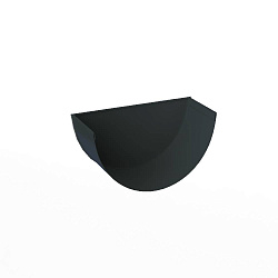 Заглушка желоба водосточного оцинкованная порошок ф120мм RAL 7016