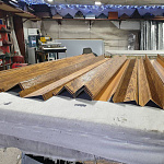 Отлив для фундамента (цокольный) оцинкованный c полимерным покрытием 0,45мм RAL 9006