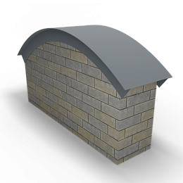 Парапет радиусный 0,5 мм (RAL 7046) полиэстер