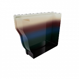 Заглушка желоба водосточного прямоугольного с порошковым покрытием 127мм левая все цвета RAL