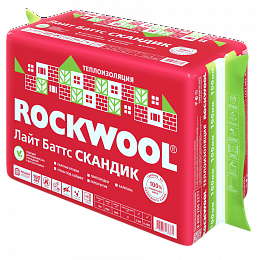 Утеплитель Роквул Лайт Баттс Скандик 100х600х800 мм