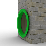 Откос радиусный 0,55 мм (RAL 6038) c порошковым покрытием