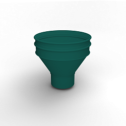 Воронка водосточная ф100х350мм (RAL 6026) водосборная, c порошковым покрытием