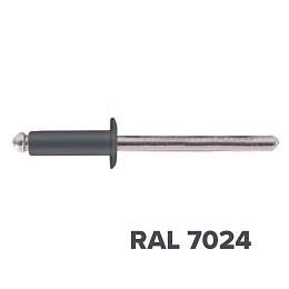 Заклепка 3.2x10 (RAL 7024) A2/A2 вытяжная