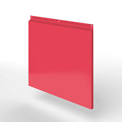 Фасадная металлокассета закрытого типа оцинкованная с порошковым покрытием 0,7x380х370 мм RAL 3018 Клубнично-красный