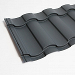 Металлочерепица Kredo оцинкованная с полимерным покрытием 0,45х1190мм RAL 7005