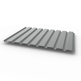 Профнастил С20 - 0,65х1150мм (RAL 9006) оцинкованный, с полимерным покрытием (Полиэстер)