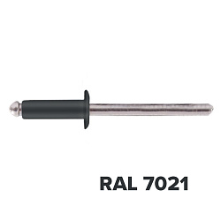 Заклепка 3.2x10 (RAL 7021) A2/A2 вытяжная