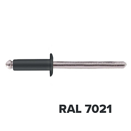 Заклепка 3.2x10 (RAL 7021) A2/A2 вытяжная