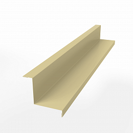 Планка угла внутреннего простая  для фальцевой кровли оцинкованная с порошковым покрытием 0,45мм ширина более 625 мм RAL 1014