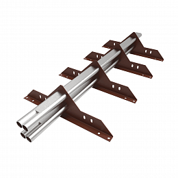 Снегозадержатель трубчатый 1000мм фальц 40x20-1,0-1,0-2 холоднокатанная сталь с порошковым покрытием RAL 8004