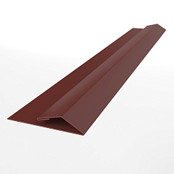 Планка стартово-финишная для металлосайдинга блокхаус оцинкованная с порошковым покрытием 0,45мм ширина менее 625 мм RAL 3009