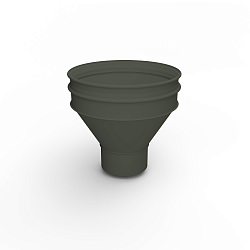 Воронка водосточная ф100х350мм (RAL 6008) водосборная, c порошковым покрытием