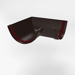 Угол 90 градусов водосточного желоба пвх Grand Line ф120мм RAL 8017