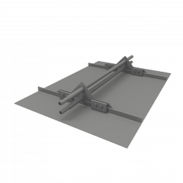 Снегозадержатель трубчатый плоскоовальный 3000мм фальц 25-1,0-1,0-4 оцинкованная сталь с порошковым покрытием RAL 9006