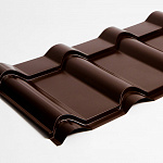 Металлочерепица Kamea оцинкованная с полимерным покрытием 0,45х1180мм RAL 3011