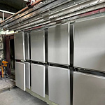 Фасадная металлокассета открытого типа оцинкованная с порошковым покрытием 1мм RAL 9002