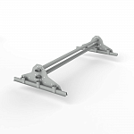 Снегозадержатель трубчатый 1000мм фальц 40x20-1,0-2,0-2 холоднокатанная сталь с порошковым покрытием RAL 9006