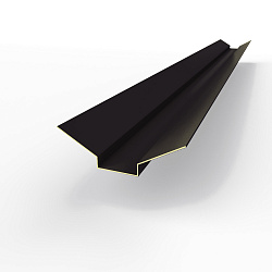 Ендова верхняя фигурная 0,45 мм (RAL 8022) оцинкованная c порошковым покрытием