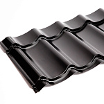 Металлочерепица Монтеррей классик оцинкованная с полимерным покрытием 0.4x1180мм  RAL 9005