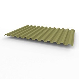 Профнастил С21 0,4х1051мм (RAL 1020) оцинкованный, с полимерным покрытием (полиэстер)