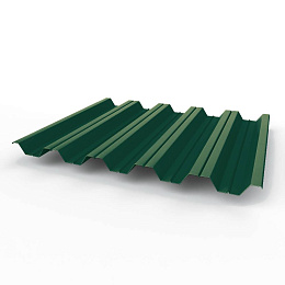 Профнастил оцинкованный с полимерным покрытием НС35 Grand line Optima 0,45х1060мм RAL 6005