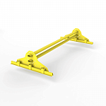 Снегозадержатель трубчатый 1000мм фальц 40x20-1,0-1,5-2 холоднокатанная сталь с порошковым покрытием RAL 1018