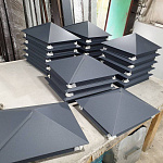 Колпак на столб стандартный оцинкованный с полимерным покрытием до 1200мм RAL 9006