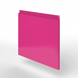 Фасадная металлокассета закрытого типа оцинкованная с порошковым покрытием 0,7x380х370 мм RAL 4010 Телемагента