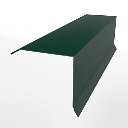 Планка примыкания нижняя для кровли 0,45 мм (RAL 6005) оцинкованная, с порошковым покрытием