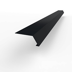 Карнизная планка RAL 9011 оцинкованная c порошковым покрытием 0,45мм