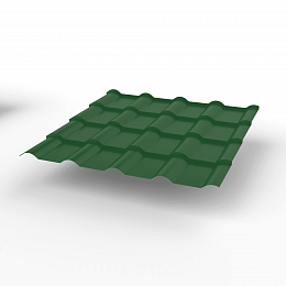 Металлочерепица Kamea оцинкованная с полимерным покрытием 0,45х1180мм RAL 6002