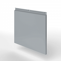 Фасадная металлокассета закрытого типа оцинкованная с порошковым покрытием 0,7x1160х600мм RAL 7045 Телегрей 1