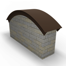 Парапет радиусный 0,45 мм (RAL 8014) полиэстер