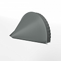 Заглушка для кровли конусная 0,45мм x 301мм (RAL 7005) к полукруглому коньку, оцинкованная с порошковым покрытием