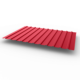 Профнастил С10 - 0,65х1180мм (RAL 3018) оцинкованный, с полимерным покрытием (Полиэстер)