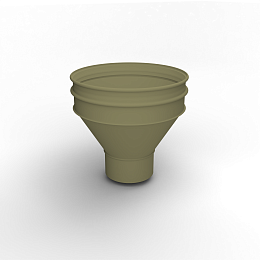 Воронка водосточная ф190х350мм (RAL 1020) водосборная, c порошковым покрытием