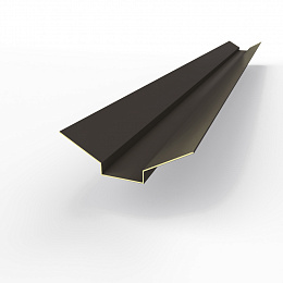 Ендова верхняя фигурная 0,45 мм (RAL 8019) оцинкованная c порошковым покрытием