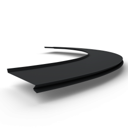 Отлив радиусный 1,2мм RAL 9004 оцинкованный, c порошковым покрытием