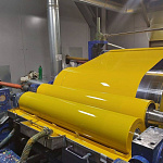 Рулон оцинкованный с полимерным покрытием полиэстер 0,4х1250мм RAL 1027 Карри жёлтый