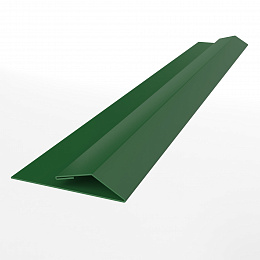 Планка стартово-финишная для металлосайдинга блокхаус оцинкованная с порошковым покрытием 0,45мм ширина менее 625 мм RAL 6002